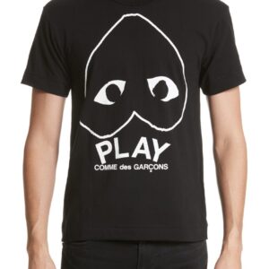 Comme Des Garcons Inverted Heart Logo Graphic Tee