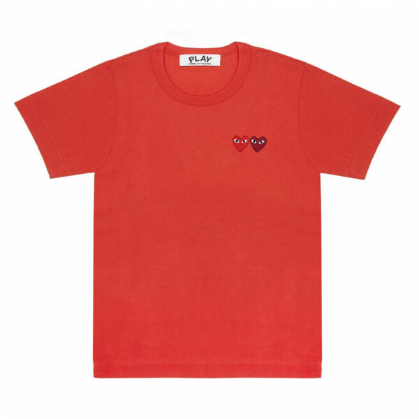 PLAY BASIC T-SHIRT TWO EMBLEMS (RED)