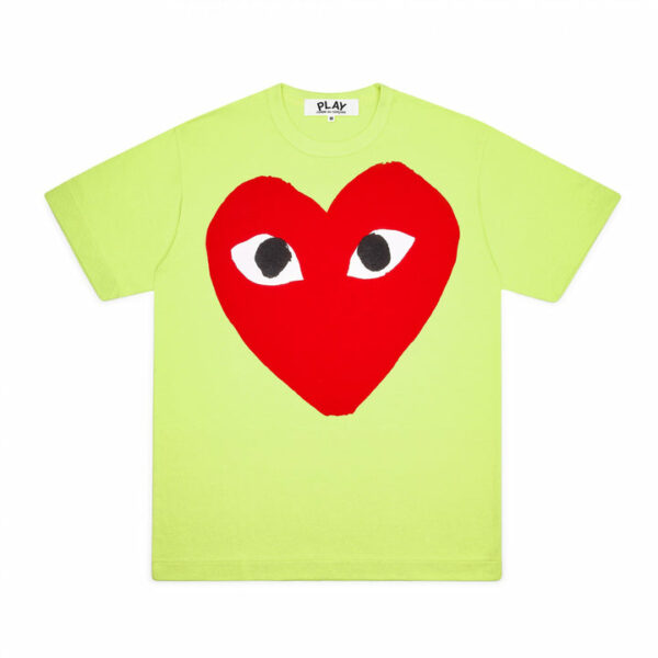 PLAY RED HEART SCREENPRINT T-SHIRT SPRING SERIES (GREEN